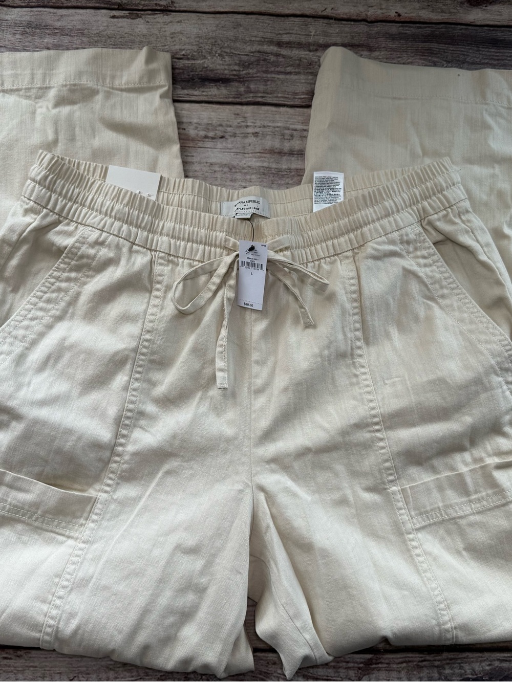 Banana Republic Wide-Leg Mid-Rise Pull-On Pant Jeans Large NEW 3060 - Picture 2 of 6